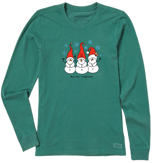 Women's Better Together Snowgnomes Long Sleeve Crusher Tee