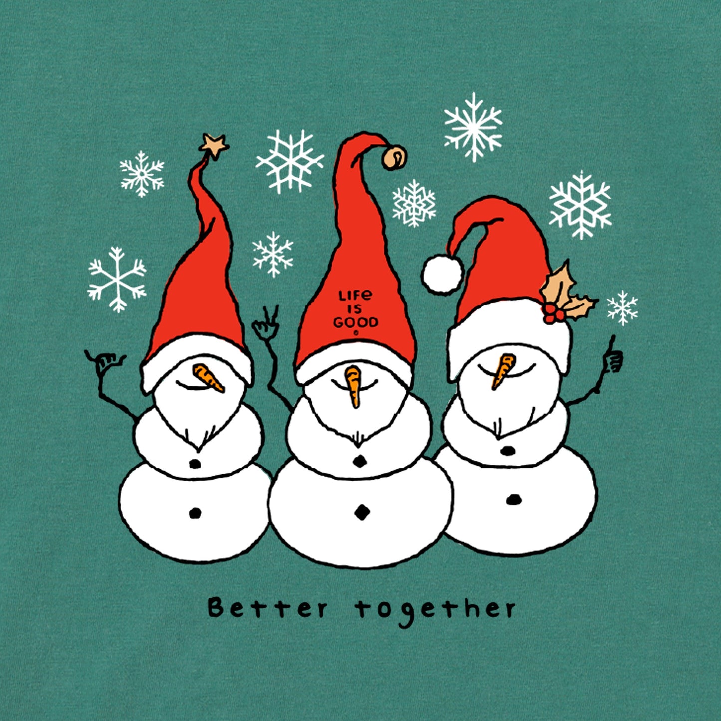 Women's Better Together Snowgnomes Long Sleeve Crusher Tee