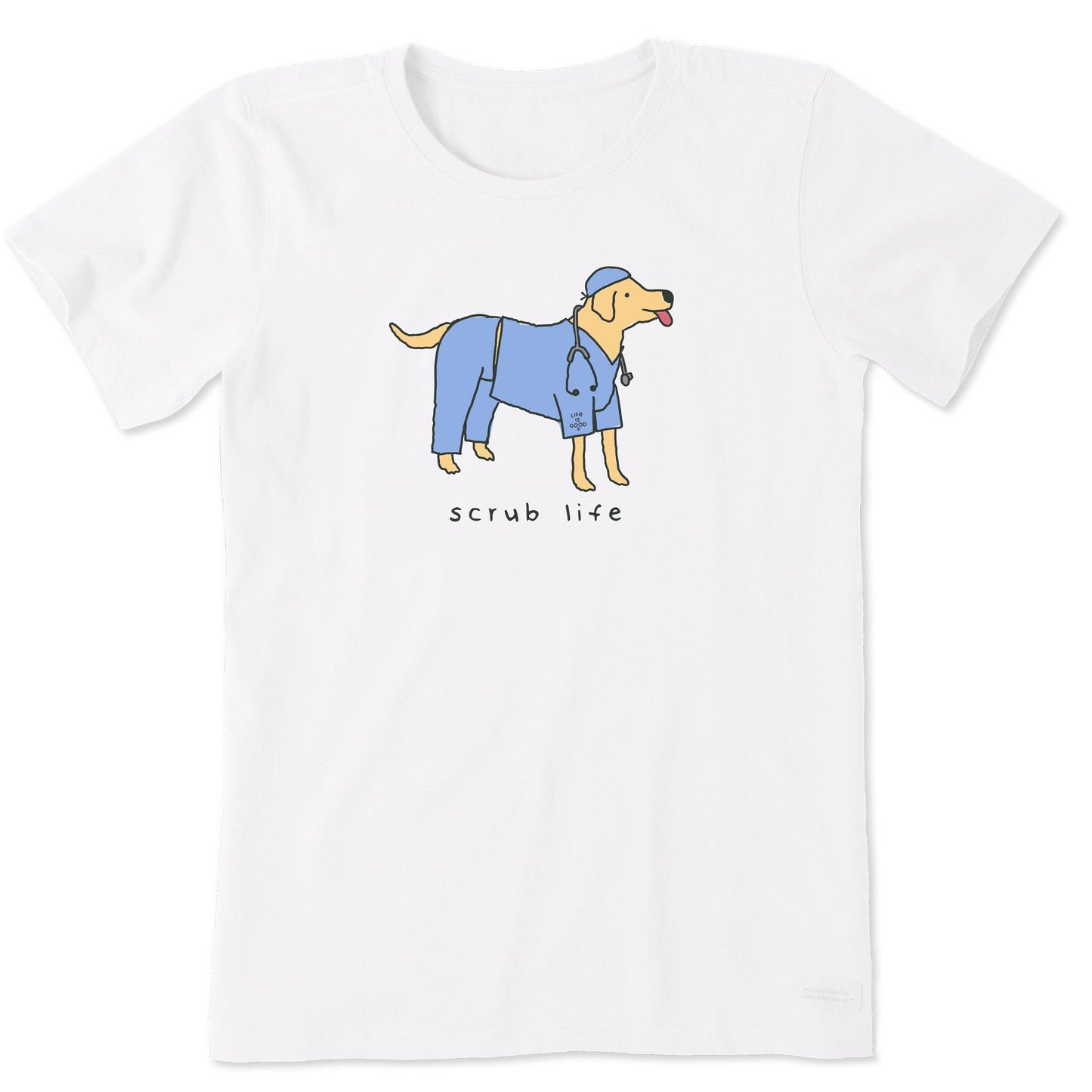 Women's Scrub Life Dog Short Sleeve Crusher Tee