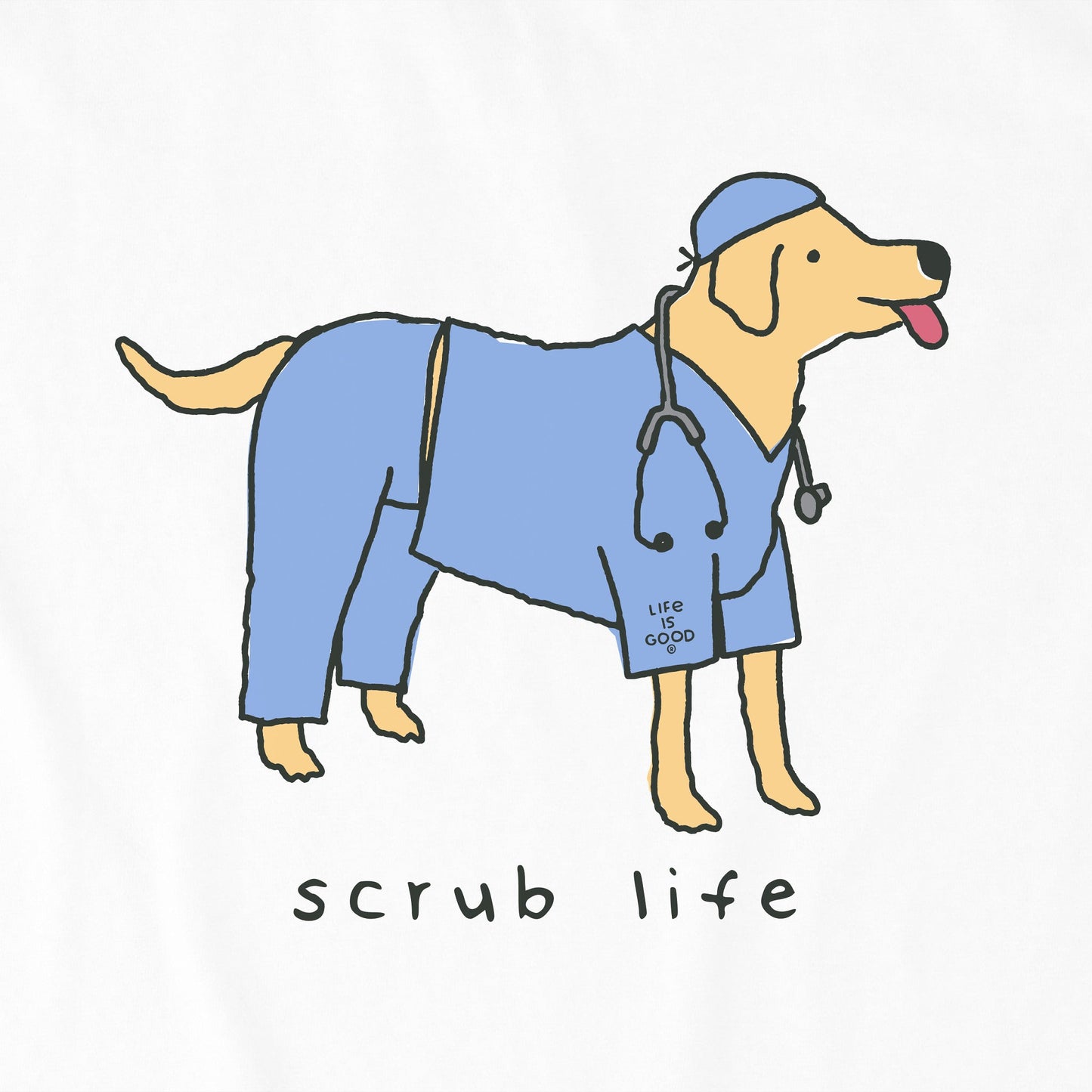 Women's Scrub Life Dog Short Sleeve Crusher Tee
