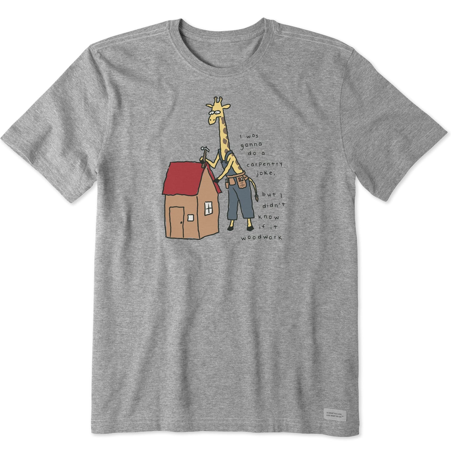 Men's Giraffe Woodwork Short Sleeve Crusher Tee