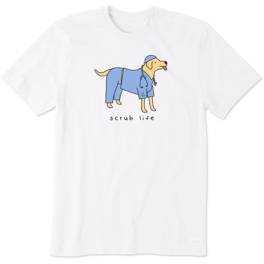 Men's Scrub Life Dog Short Sleeve Crusher Tee