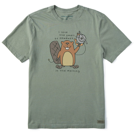 Men's Beaver Sawdust in the Morning Short Sleeve Crusher Tee