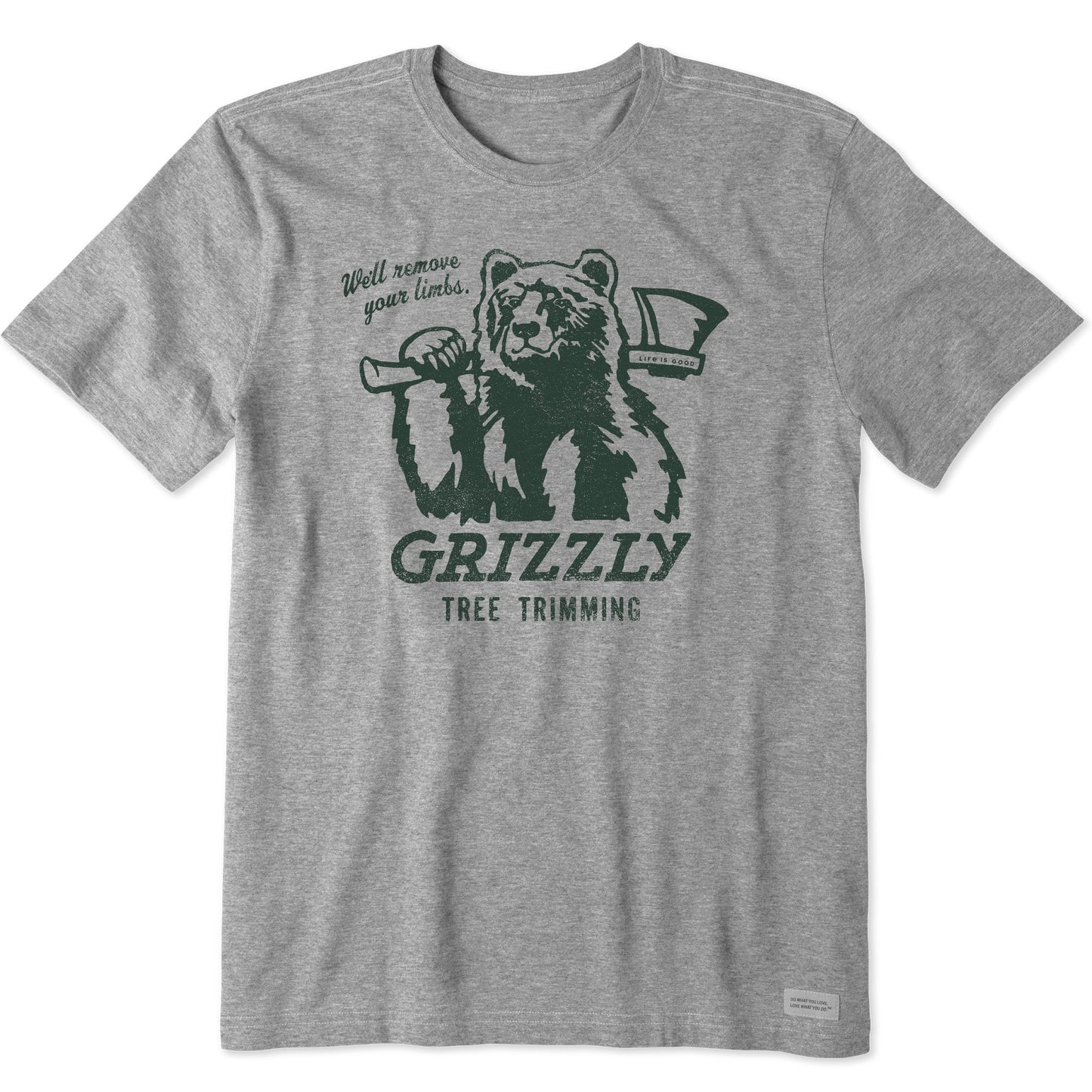 Men's Grizzly Tree Trimming Short Sleeve Crusher Tee