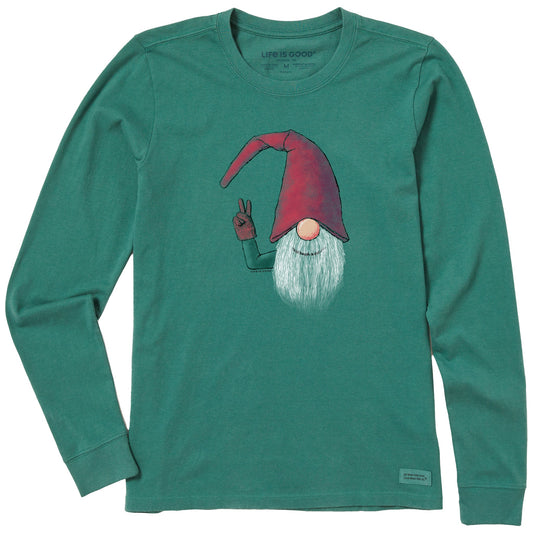 Women's Elf Peace Long Sleeve Crusher Tee