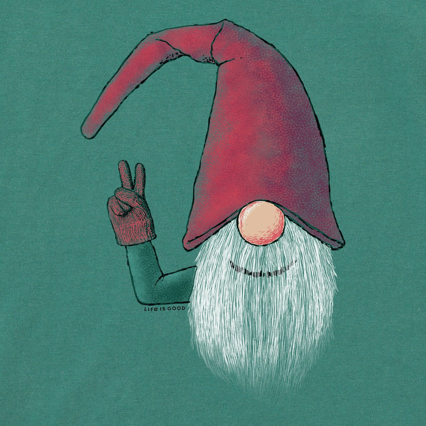 Women's Elf Peace Short Sleeve Crusher Tee