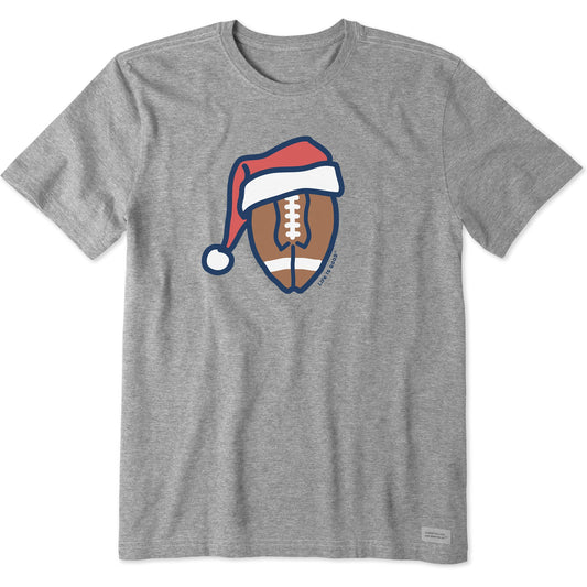 Men's Santa Football Short Sleeve Crusher Tee