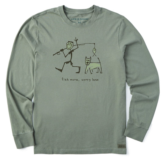 Men's Jake & Rocket Karma Fish Long Sleeve Crusher Tee