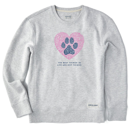 Women's Best Things Paw Heart Simply True Crew