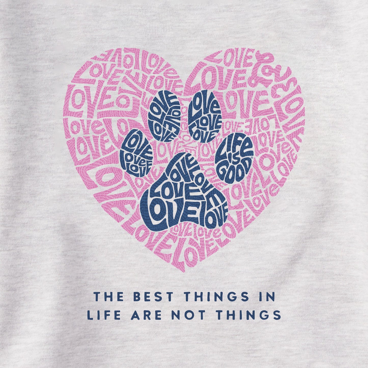 Women's Best Things Paw Heart Simply True Crew