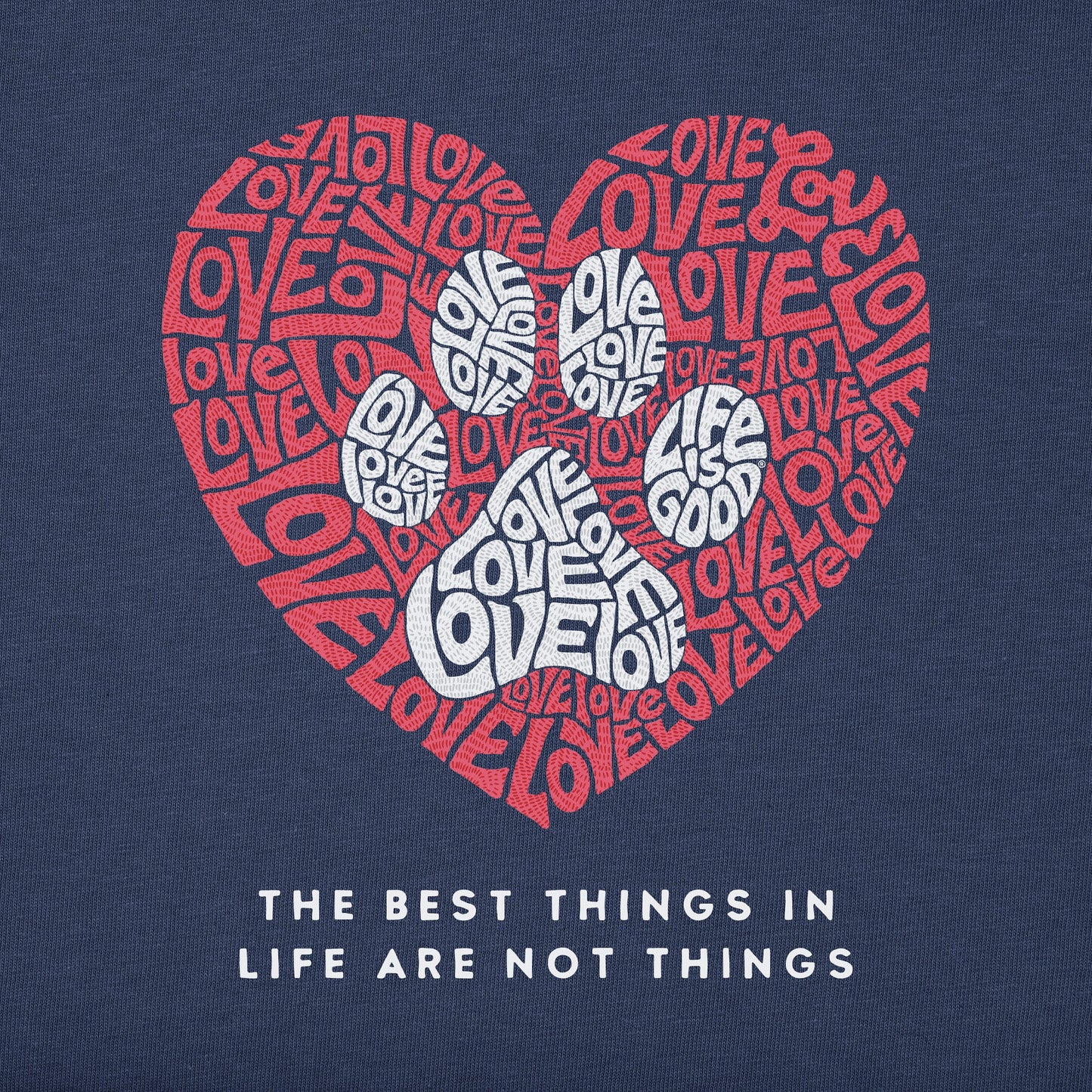 Women's Best Things Paw Heart Simply True Fleece Hoodie