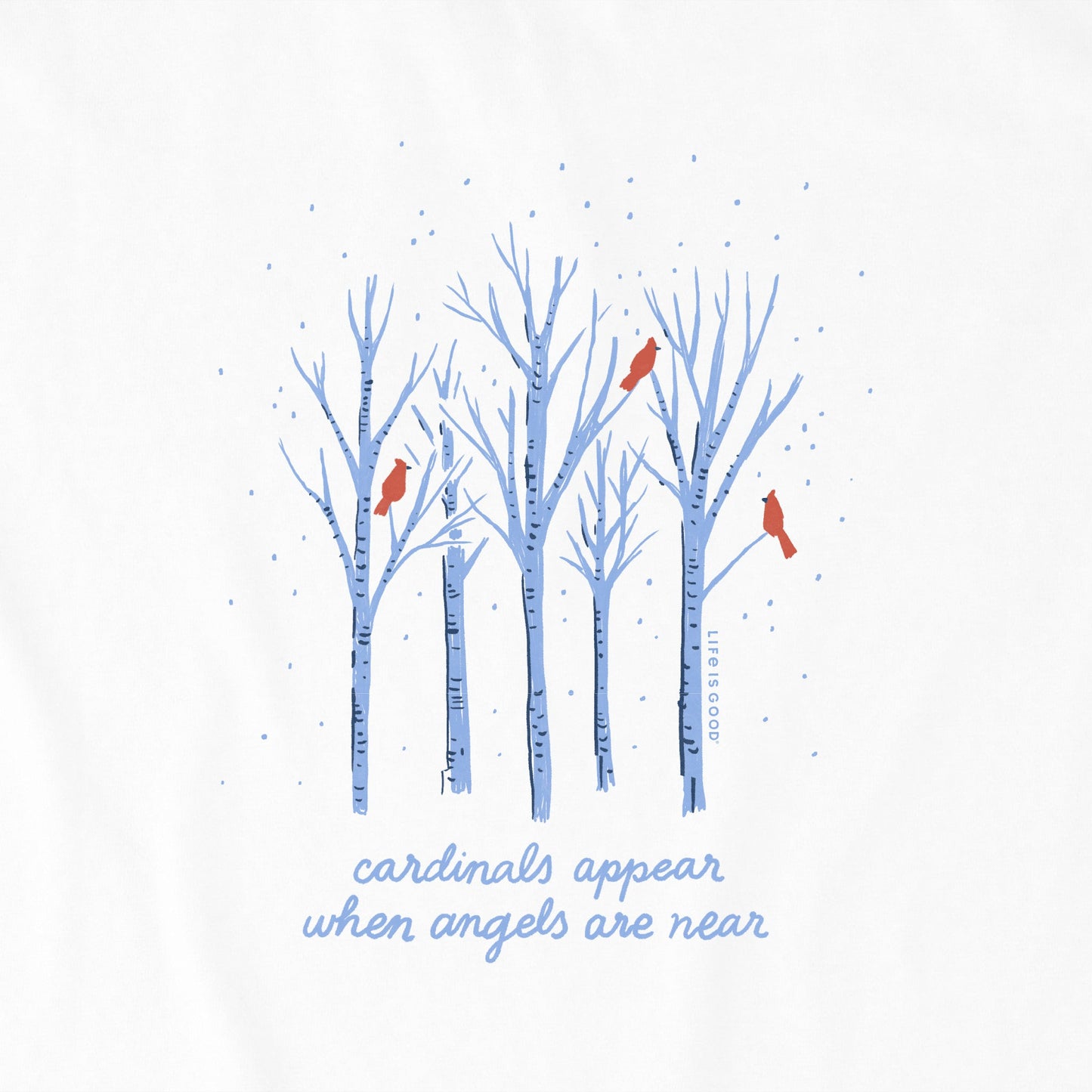 Women's Cardinals Appear Birch Trees Long Sleeve Crusher Tee