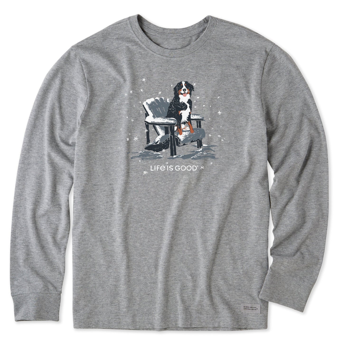 Men's Snowy Adirondack Bernese Long Sleeve Crusher Tee