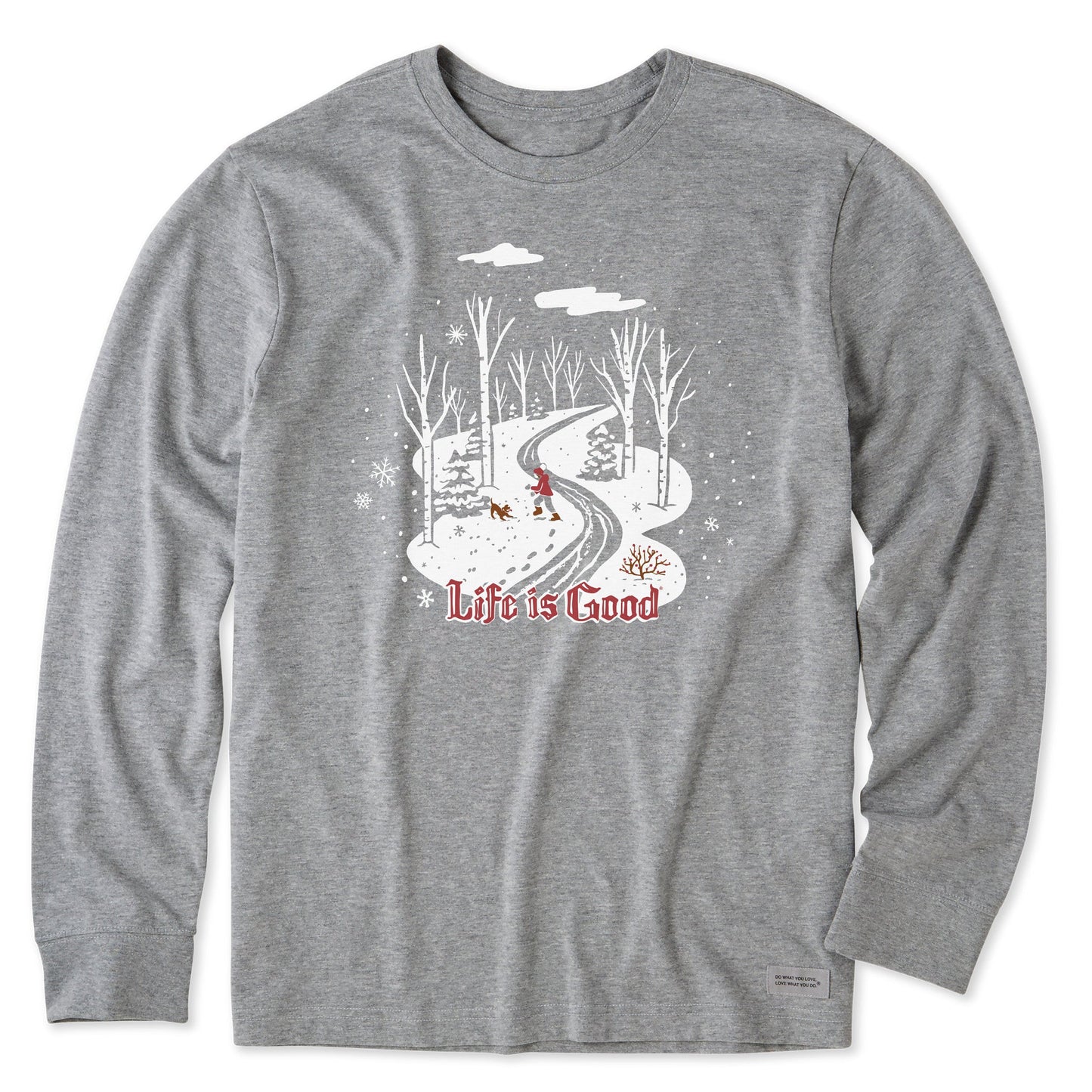 Men's Nostalgic Winter Day Long Sleeve Crusher Tee