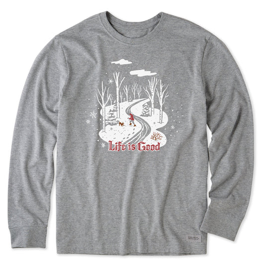 Men's Nostalgic Winter Day Long Sleeve Crusher Tee