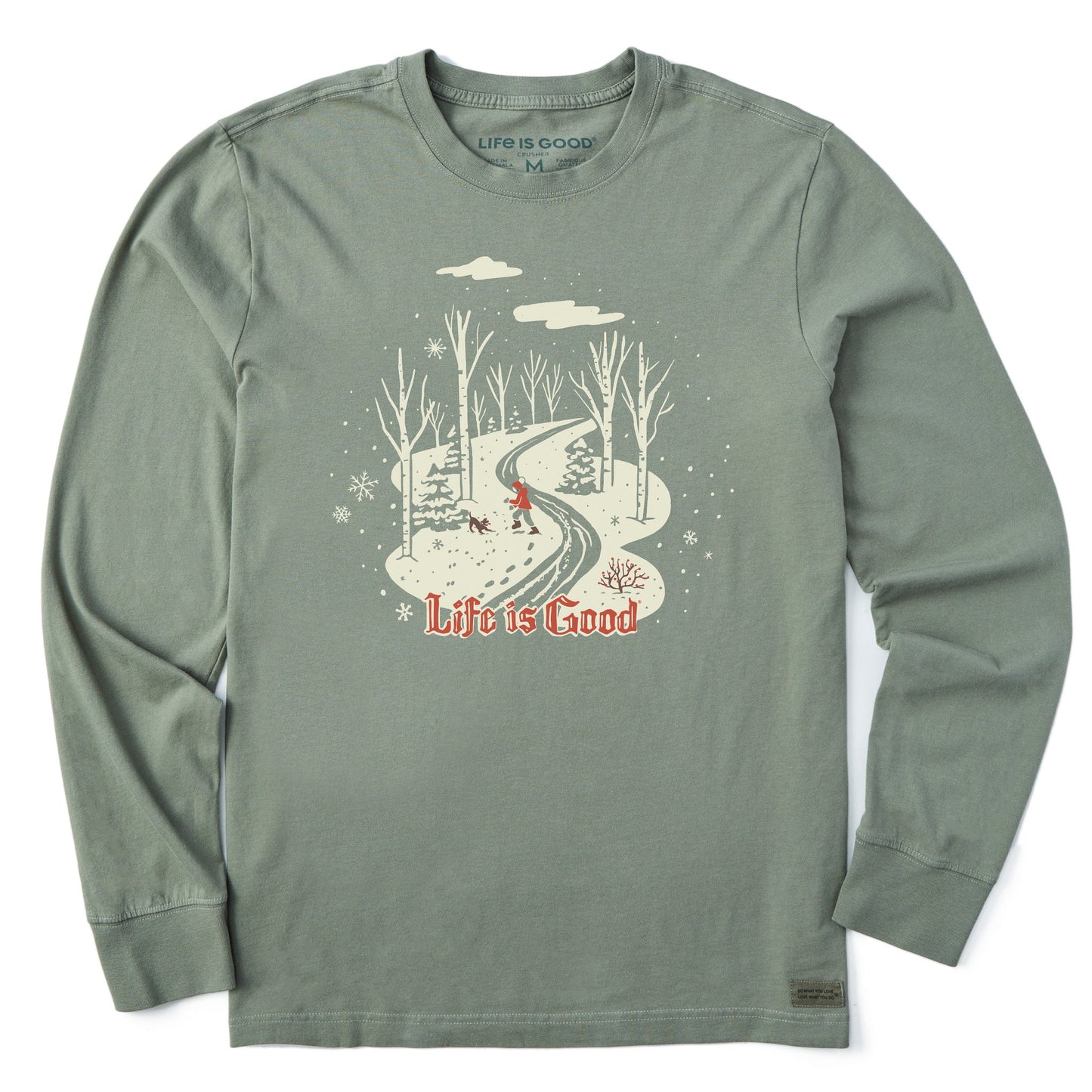 Men's Nostalgic Winter Day Long Sleeve Crusher Tee