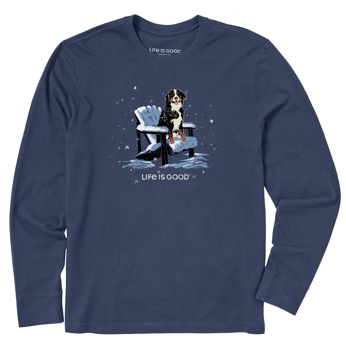 Men's Snowy Adirondack Bernese Long Sleeve Crusher Tee