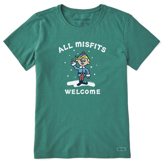 Women's All Misfits Welcome Short Sleeve Crusher Tee