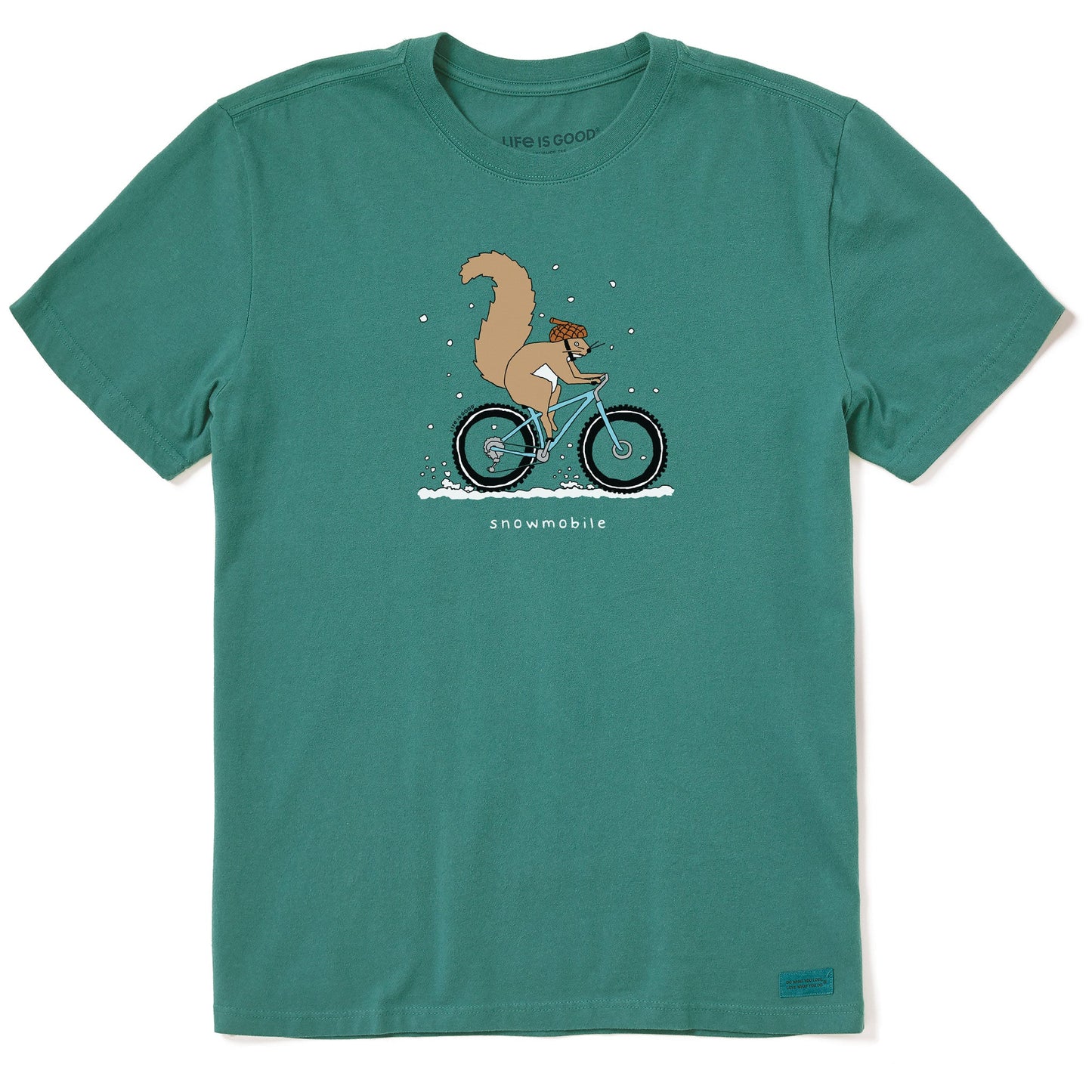 Men's Fat Tire Squirrel Snowmobile Short Sleeve Crusher Tee