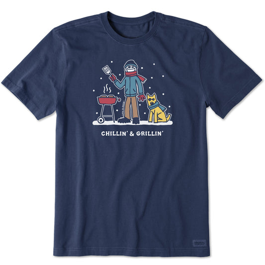 Men's Snowy Chillin' & Grillin' Short Sleeve Crusher Tee