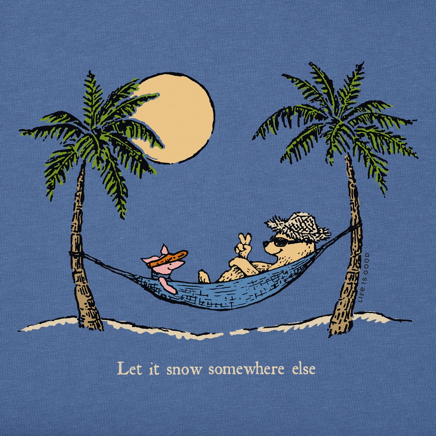 Men's Winnie Hammock Let it Snow Somewhere Else Long Sleeve Crusher Tee