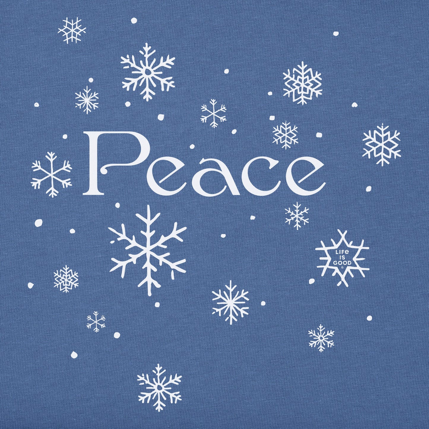 Men's Peace Snowflakes Long Sleeve Crusher Tee