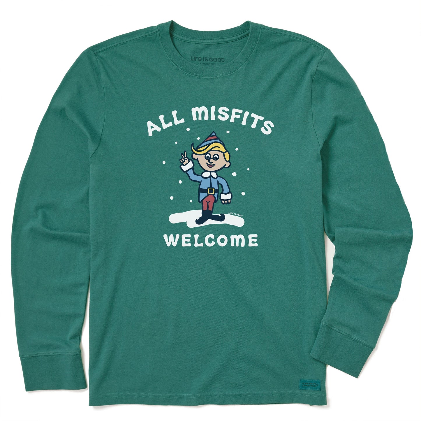 Men's All Misfits Welcome Long Sleeve Crusher Tee
