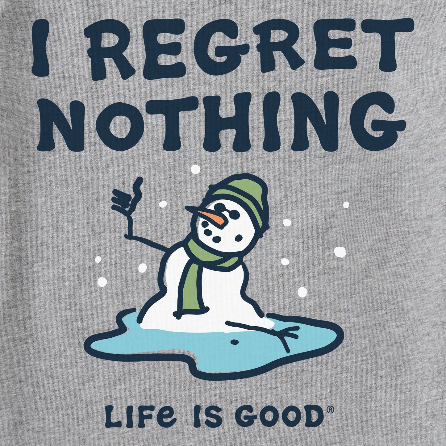 Men's I Regret Nothing Snowman Long Sleeve Crusher Tee