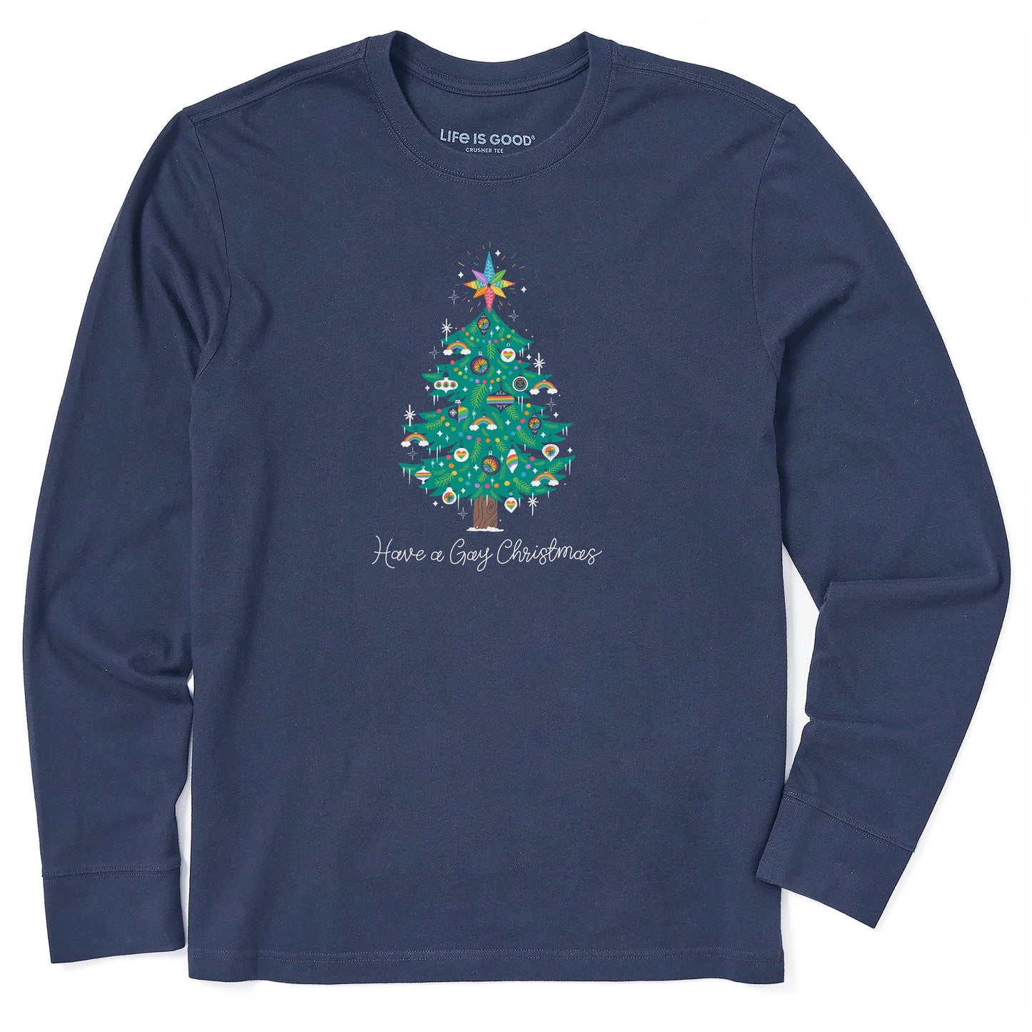 Men's Have a Gay Christmas Long Sleeve Crusher Tee