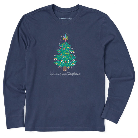 Men's Have a Gay Christmas Long Sleeve Crusher Tee