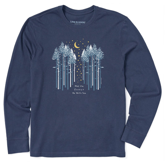Men's May the Wintery Forest Be With You Long Sleeve Crusher Tee