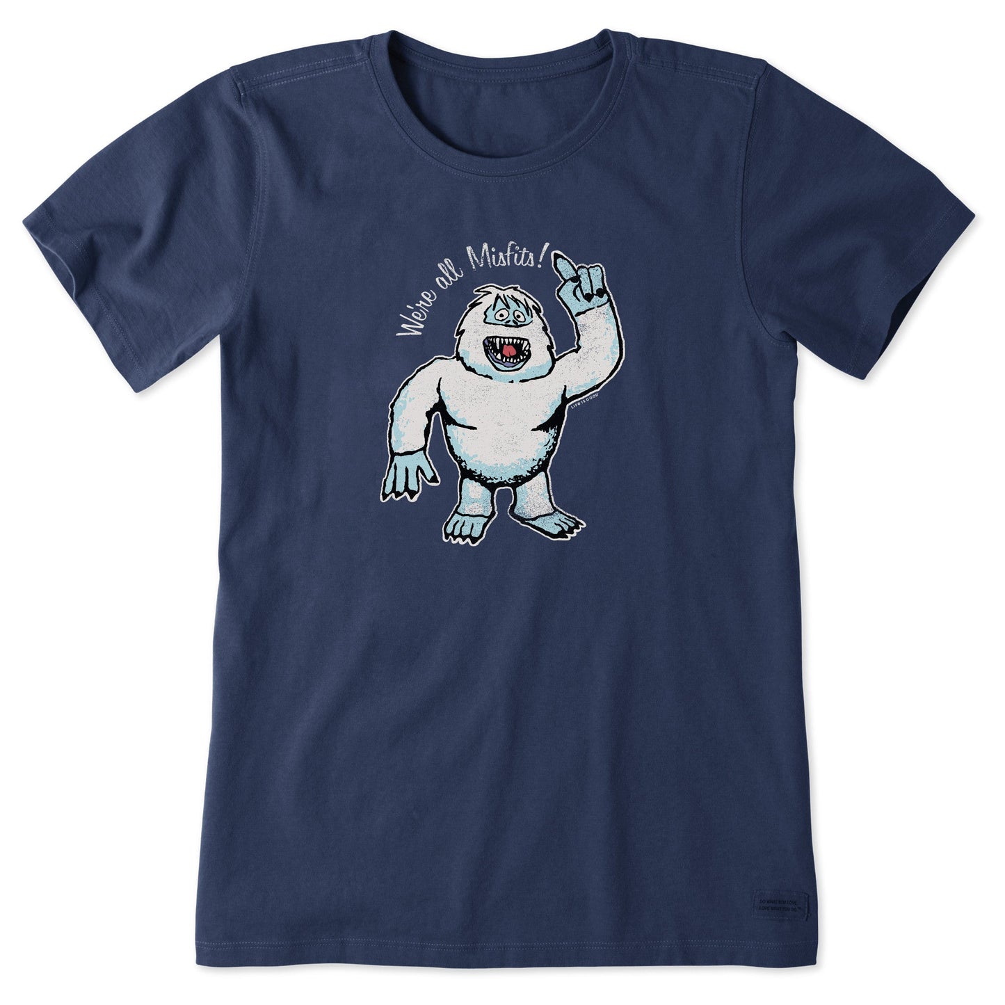 Women's We're All Misfits Snow Monster Short Sleeve Crusher Tee