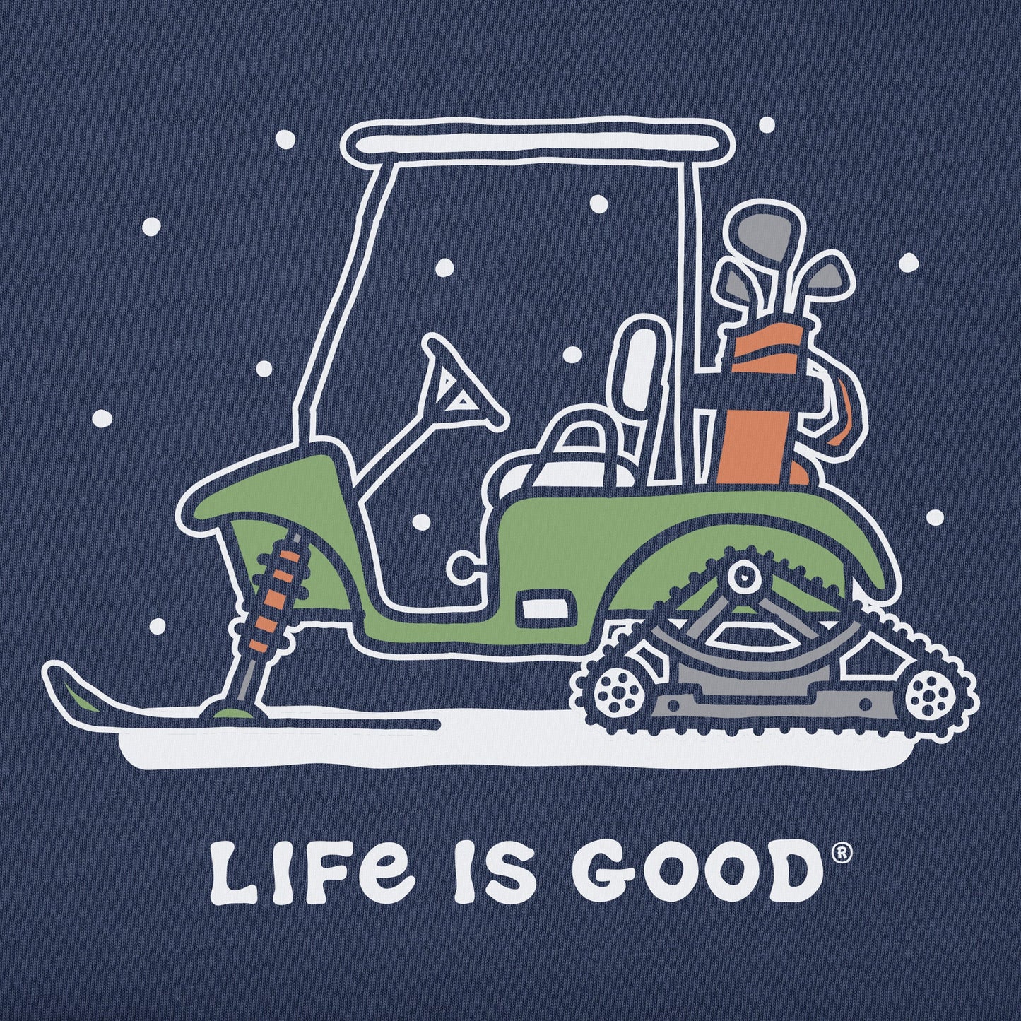 Women's Snowy Golf Cart Long Sleeve Crusher Tee