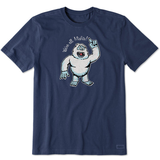 Men's We're All Misfits Snow Monster Short Sleeve Crusher Tee