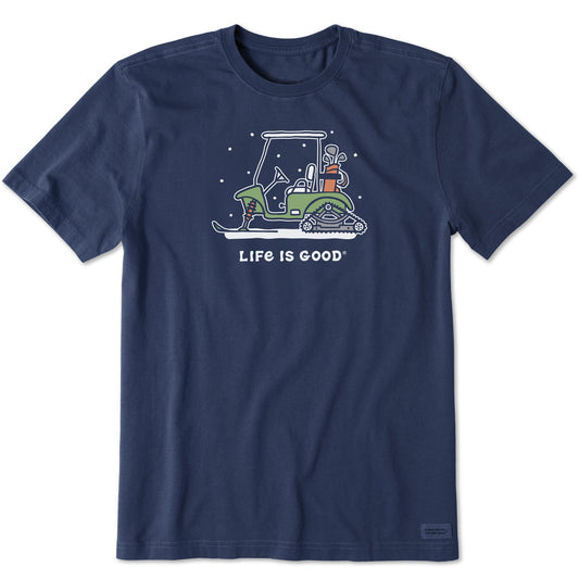 Men's Snowy Golf Cart Short Sleeve Crusher Tee