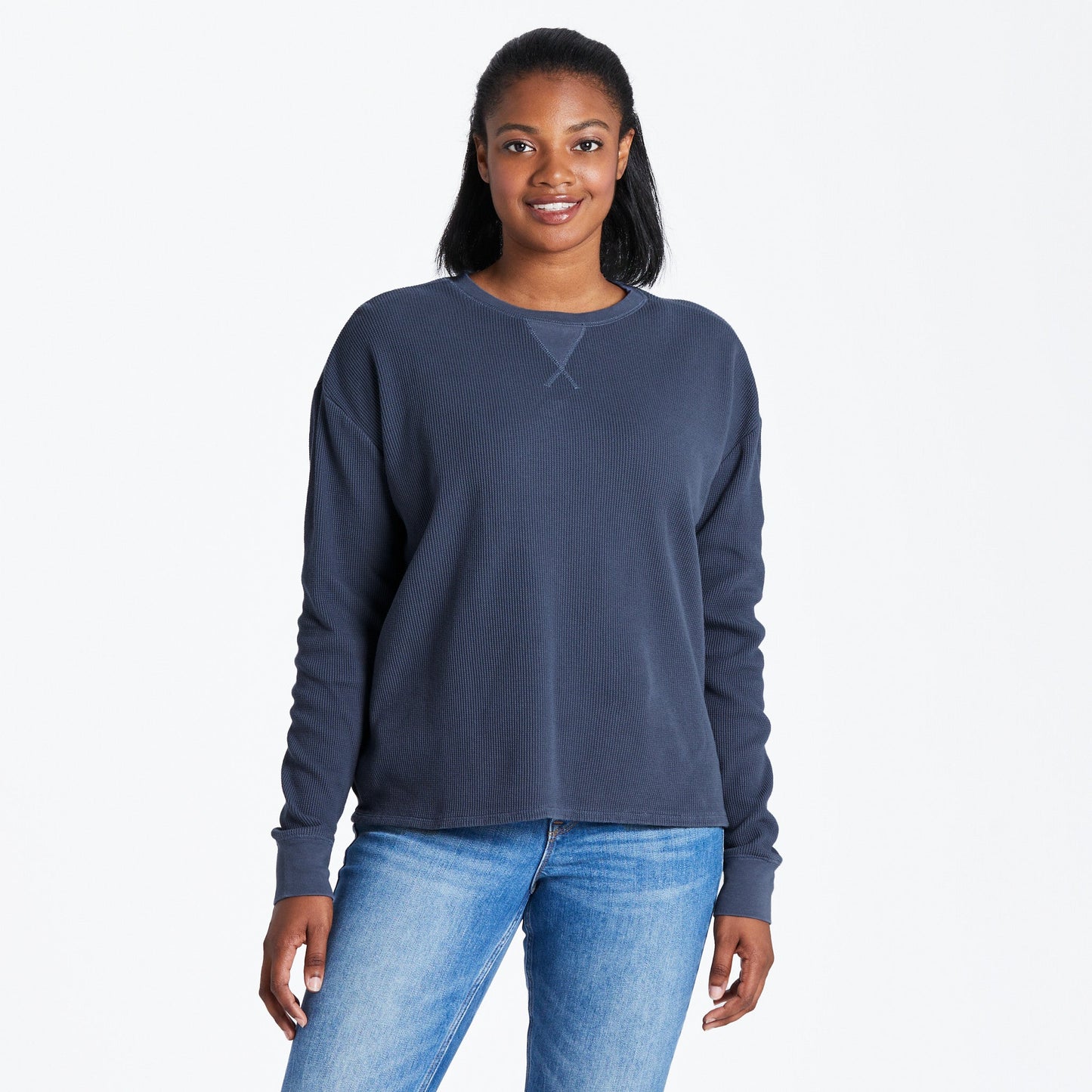 Women's Solid Long Sleeve Thermal Tee