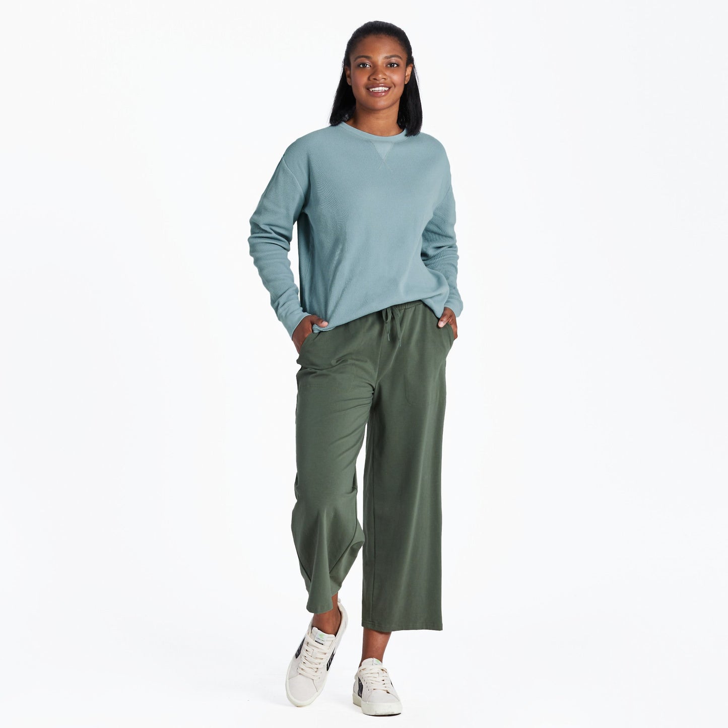 Women's Solid Long Sleeve Thermal Tee