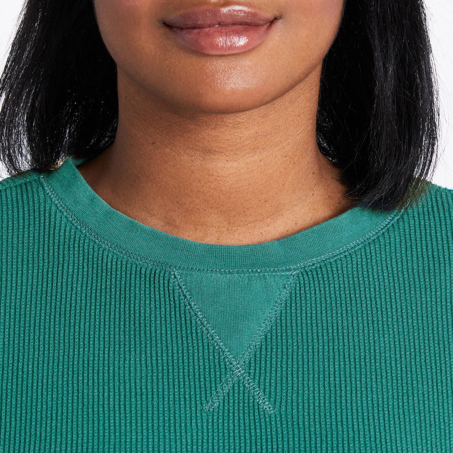 Women's Solid Long Sleeve Thermal Tee