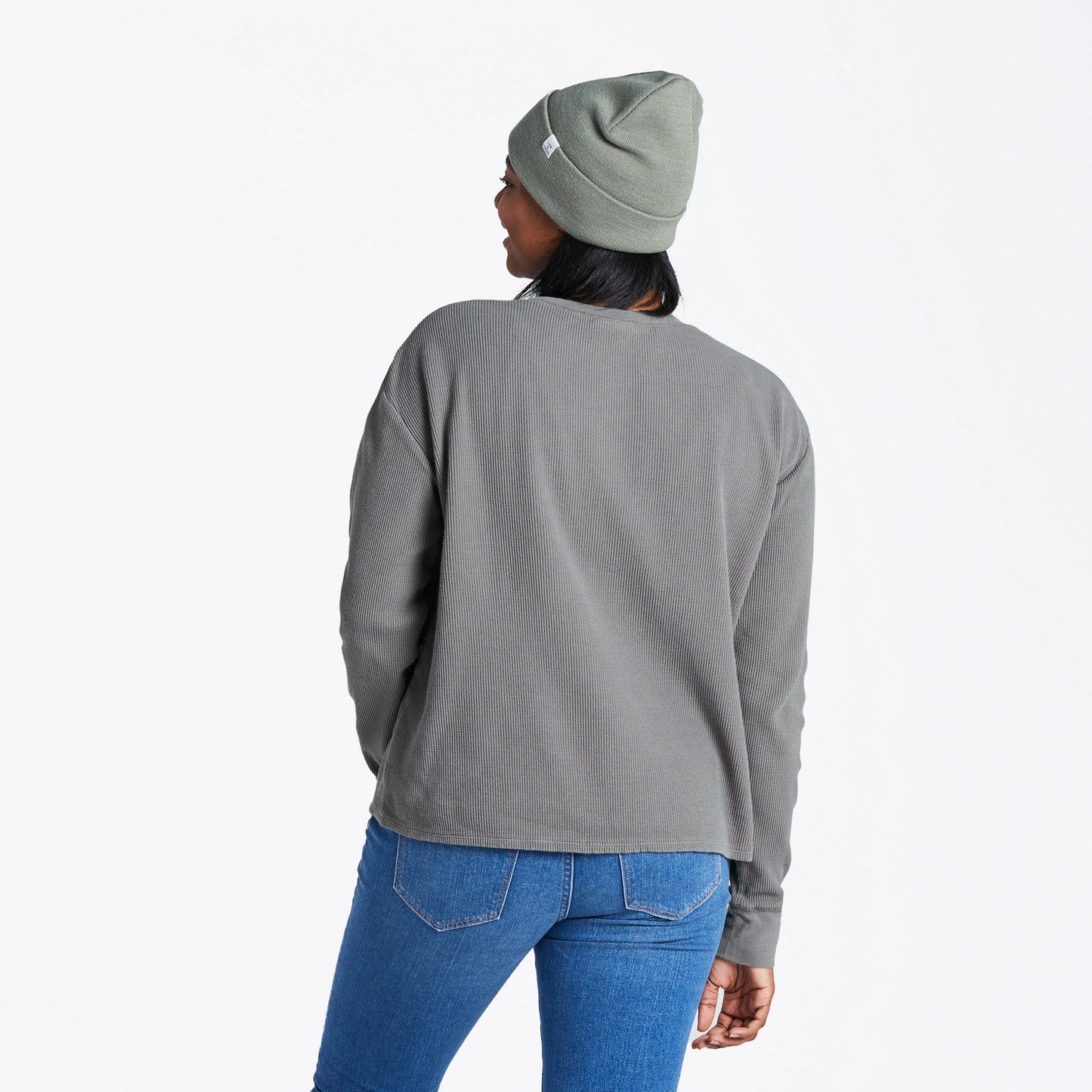 Women's Solid Long Sleeve Thermal Tee