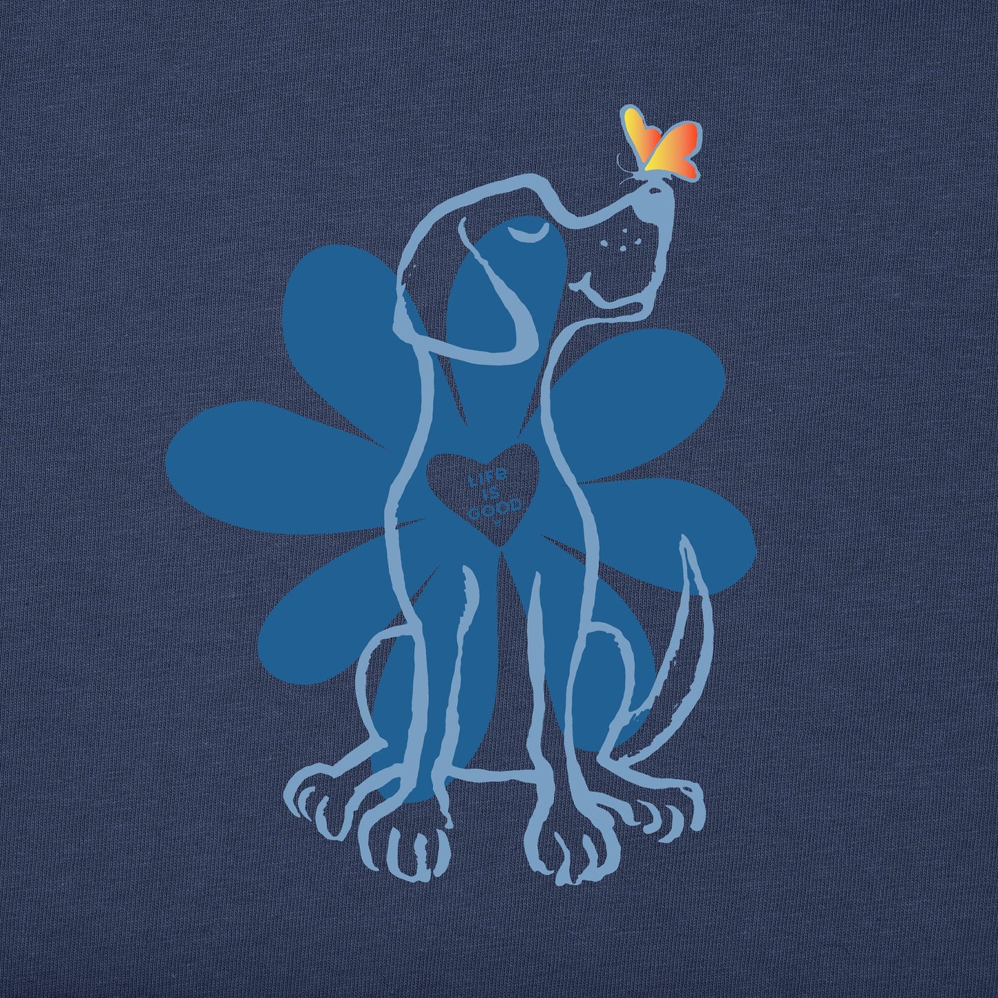 Women's Spring Daisy Dog Long Sleeve Crusher Tee