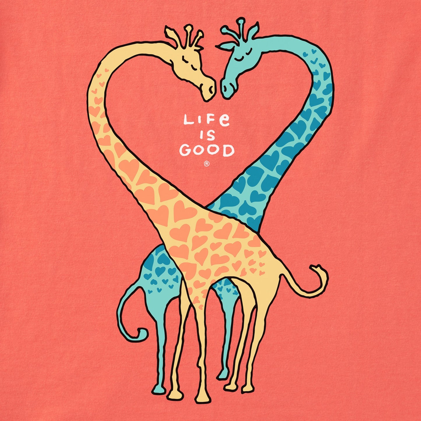 Women's Giraffe Heart Short Sleeve Tee