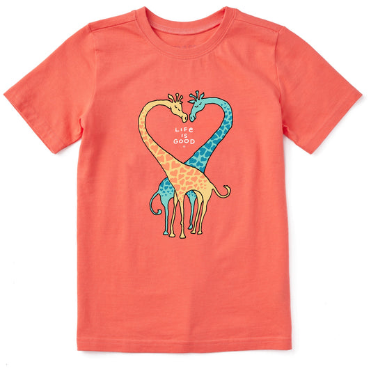 Kids Giraffe Heart Short Sleeve Crusher Tee