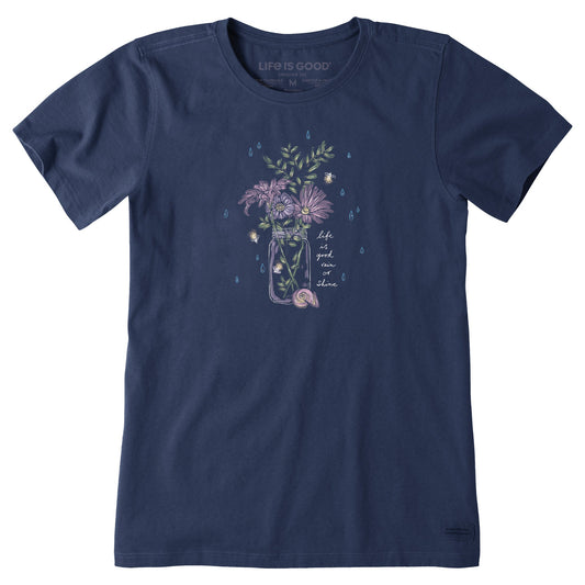 Women's Rain or Shine Flower Jar Short Sleeve Crusher-LITE Tee