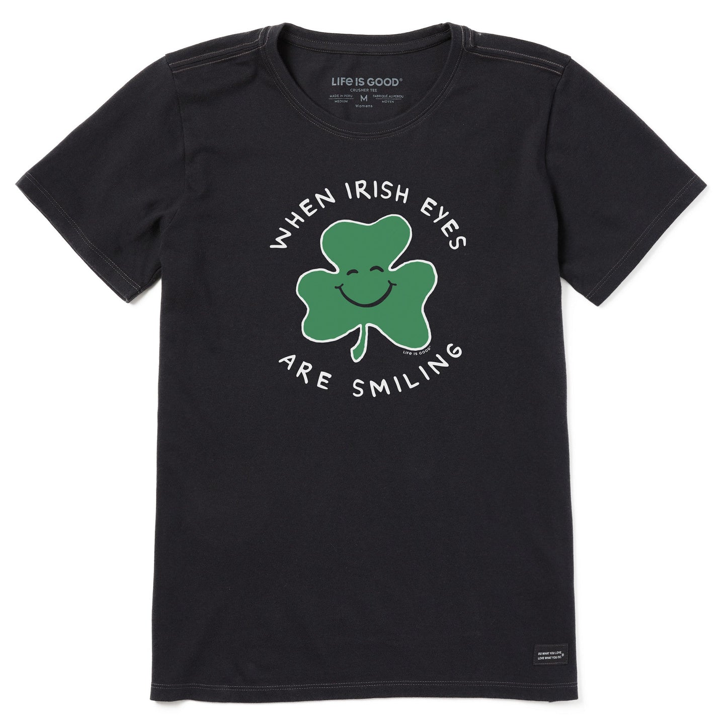 Women's When Irish Eyes Are Smiling Clover Short Sleeve Tee