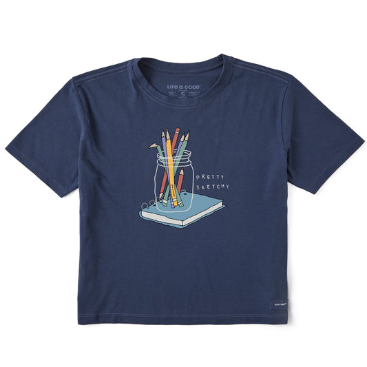 Women's Pretty Sketchy Short Sleeve Crusher Boxy Tee