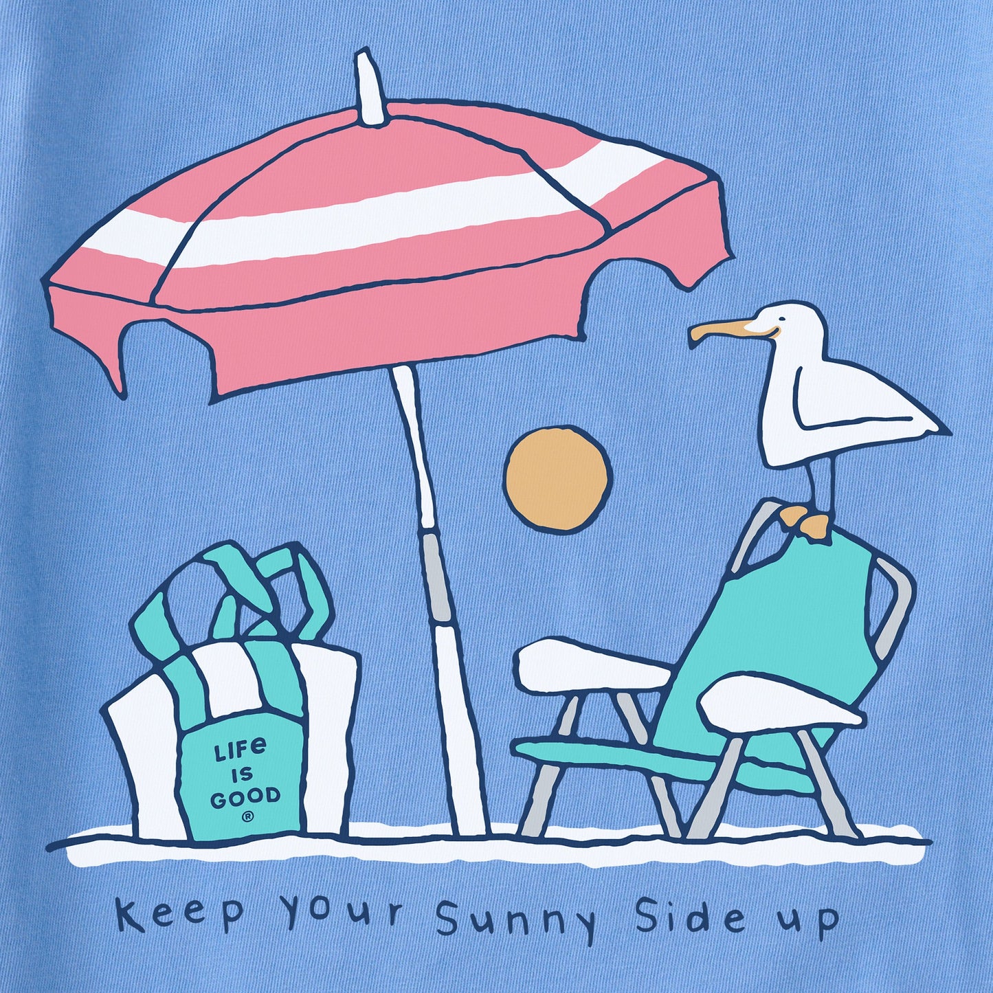 Women's Sunny Side Up Beach Umbrella Short Sleeve Tee