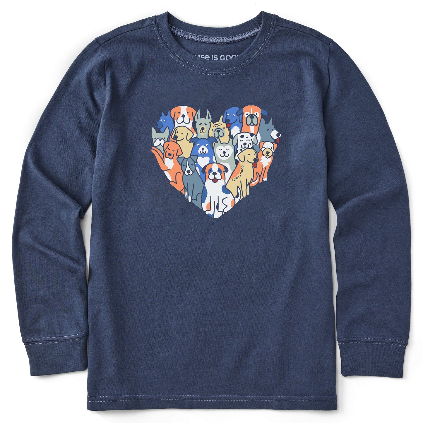 Kids Heart of Dogs Long Sleeve Crusher Tee