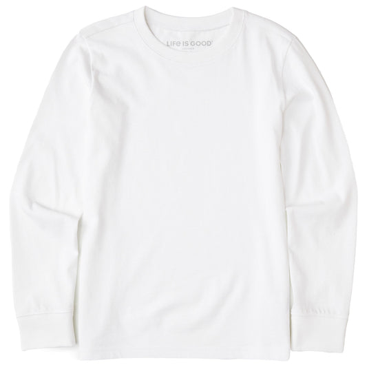Kids Solid Long Sleeve Crusher Tee
