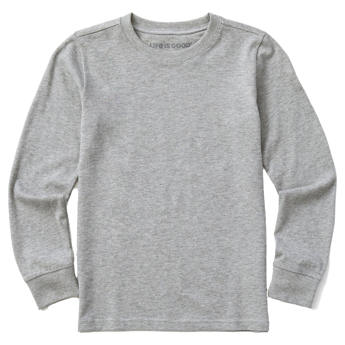 Kids Solid Long Sleeve Crusher Tee