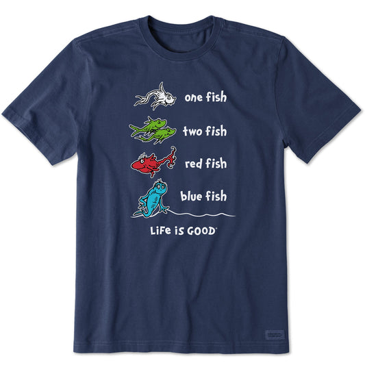 Men's One Fish Two Fish Book Cover Short Sleeve Tee